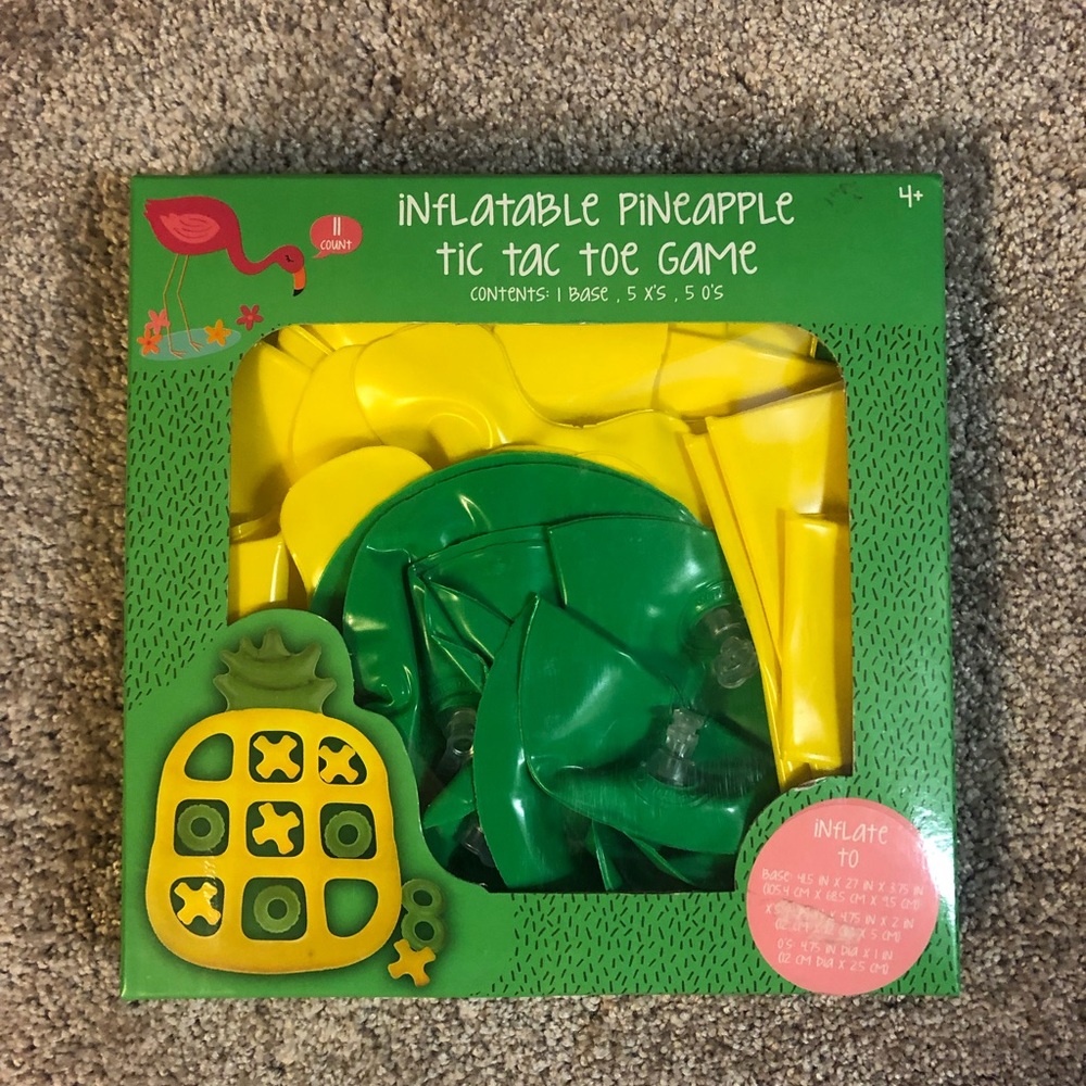 Blow up tic tac toe game. Can be used at the beach, lake, pool, etc!